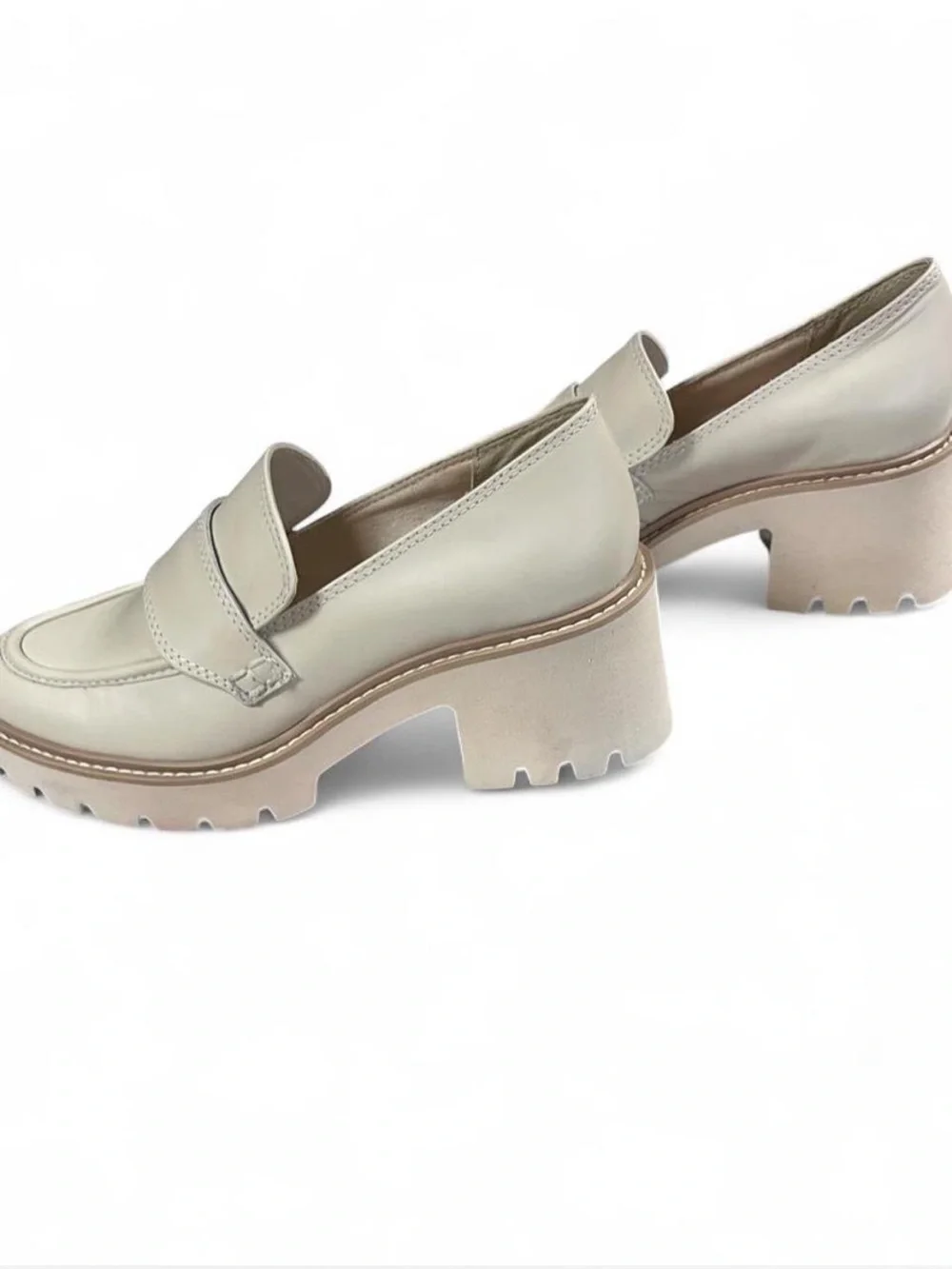 Dolce Vita Yanni Platform Penny Loafer Ivory Cream 6.5 NWOT